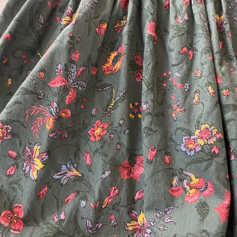 Hill House Ellie Nap Dress in Fleur Chintz Green - Picture 7 of 8